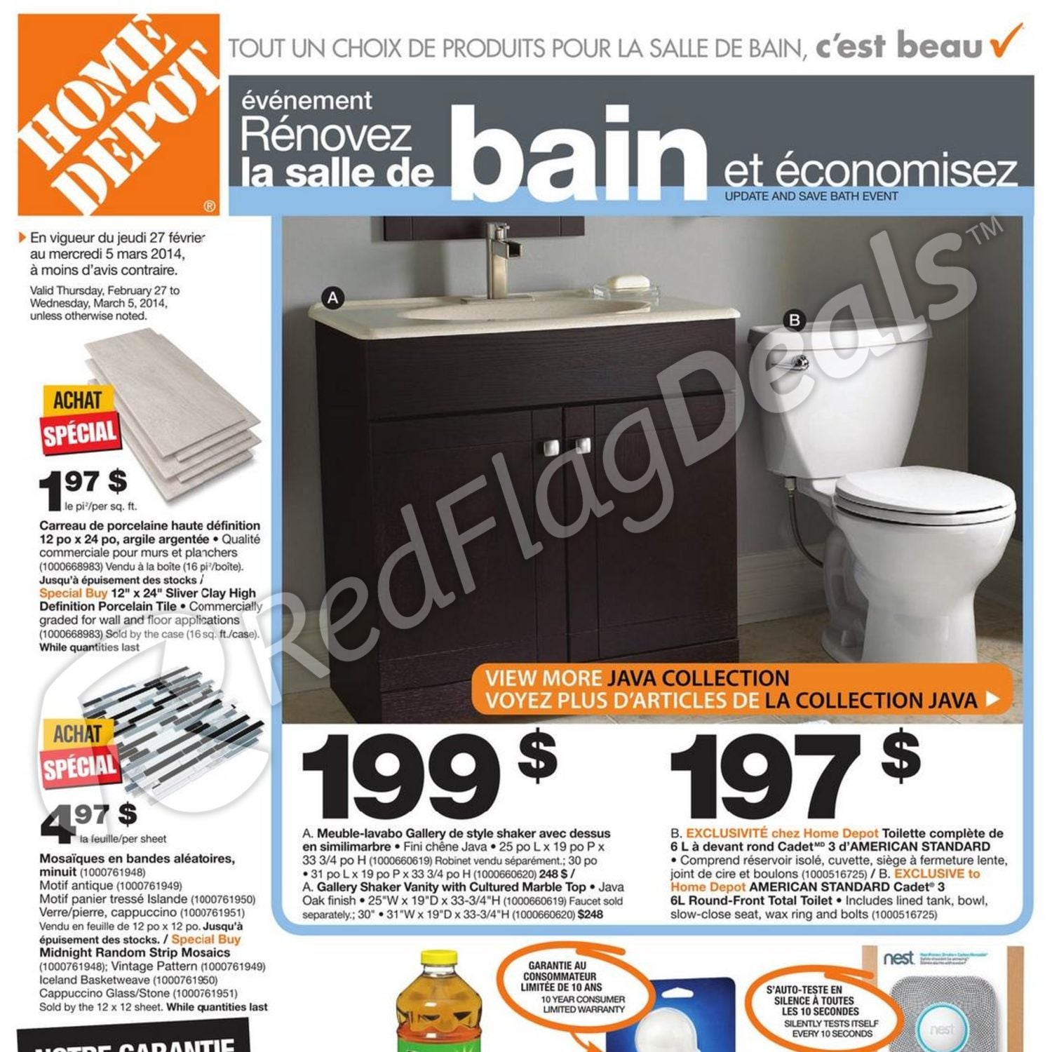 Home Depot Weekly Flyer Circulaire événement Rénovez La Salle De