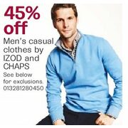 45% Off Men's Casual Clothes by Izod and Chaps