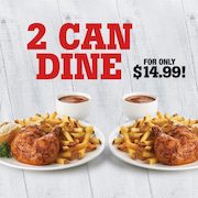 Swiss Chalet: 2 Can Dine For $15 and Delivery Meal Deal for $18 are Back Through March 8!