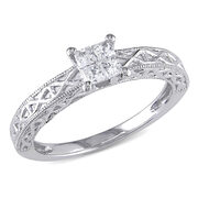 Quad Diamond Vintage-Style Promise Ring - $419.40