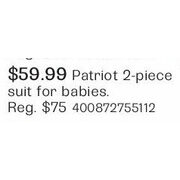 Canadian Olympic Team Patriot 2-piece Suit for Babies - $59.99
