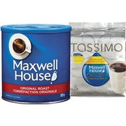 Maxwell House or Tassimo Single Serve Coffee or Tea - $5.88
