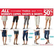 All Women's Carpis, Shorts & Skorts - $19.99-22.49 (BOGO 50% off)