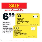 No Name Quick-Tie Kitchen Garbage Bags  - $6.99 ($0.30 off)