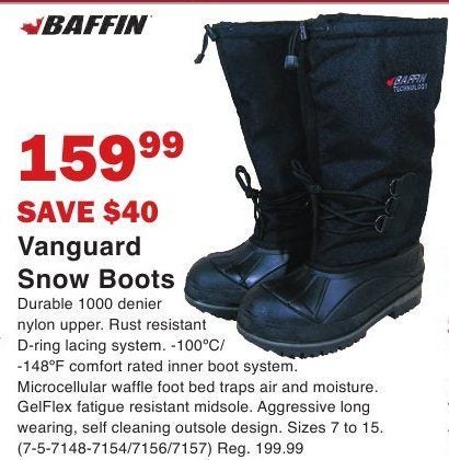 PeaveyMart Baffin Vanguard Snow Boots RedFlagDeals