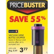 Vacuum Wine Bottle Stopper - $3.77 (55% off)
