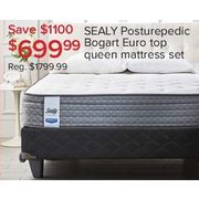 Sealy Posturepedic Bogart Euro Top Queen Mattress Set - 3 Days Only - $699.99 ($1100.00 off)
