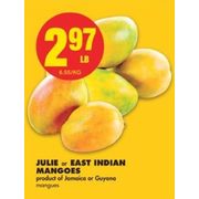 Julie or East Indian Mangoes - $2.97/lb