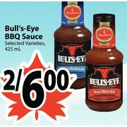Bull's-Eye BBQ Sauce  - 2/$6.00