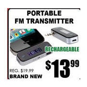 Portable FM Transmitter - $13.99
