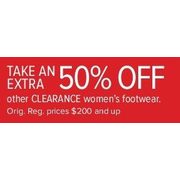 Clearance Women's Footwear - 50% off