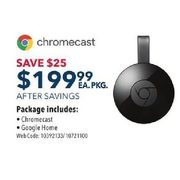 Google Chromecast - $199.99 ($25.00 off)