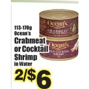 Ocean's Crabmeat Or Shrimp In Water  - 2/$6.00