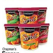 Chapman's Frozen Desserts Sorbet, No Sugar Added Ice Cream, Sandwiches, Cones or Ice Cream Bars - $3.99