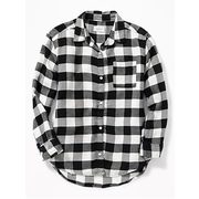 Boyfriend Button-front Plaid Tunic For Girls - $17.97 ($9.97 Off)