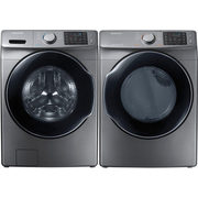 Samsung 5.2 Cu. Ft. HE Front Load Steam Washer & 7.5 Cu. Ft. Electric Steam Dryer - Platinum - $1699.98