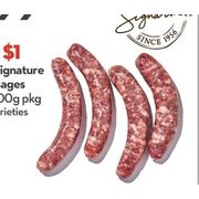 Longo's Signature Pork Sausages - $4.99 ($1.00 off)
