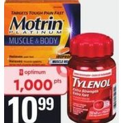 Tylenol Eztab/ Caplets, Arthritis Caps, Liquid Gels, Ultra Relief, Back Pain or Motrin Platinum - $10.99