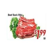 Beef Back Ribs - $1.99/lb