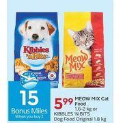 Meow Mix Cat Food Or Kibbles 'N Bits Dog Food Original - $5.99