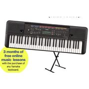 Yamaha 61-Key Portable Electric Keyboard, Single X Keyboard Stand - $169.99/pkg