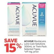 Acuvue Revital ens Lens Care Solutions or Twin Pack - 15% off