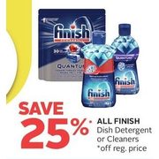All Finish Dish Detergent Or Cleaners - 25% off