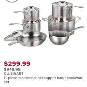 Cuisinart Stainless Steel Copper Band Cookware Set - $299.99