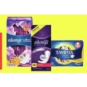 Always Pads or Liners or Tampax Tampons - $7.99