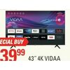 Hisense 43'' 4k Vidaa Smart TV - $339.99