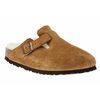 Boston Mink Brown Suede Leather Shearling Clog By Birkenstock - $229.99 ($20.01 Off)