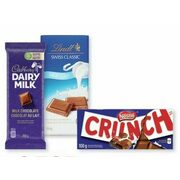 Cadbury, Nestle, Lindt Swiss, Terry's, Merci or Ritter Whole Nut Chocolate Bars - 2/$6.00