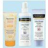 Aveeno Protect & Hydrate or Neutrogena Ultra Sheer Sun Care Products - $12.99