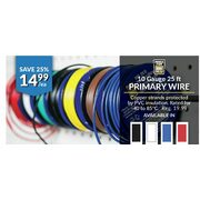 Power Fist 10 Gauge 25 Ft Primary Wire - $14.99 (25% off)