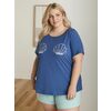 Short-Sleeve Pyjama Tee With Placement Print - $10.00 ($14.99 Off)