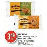 Armstrong Cheddar Or Saputo Mozzarella Cheese - $3.49