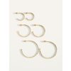 Real Gold-Plated Hoop Earrings 3-Pack For Women - $27.00 ($2.99 Off)