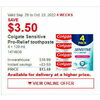 Colgate Sensitive Pro-Relief Toothpaste - $13.49 ($3.50 off)