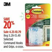 3M Command Hooks And Grips - $4.23-$10.79 (20% off)