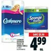 Cashmere Bathroom Tissue Or Sponge Towels - $4.99 ($5.50 off)