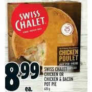 Swiss Chalet Chicken Or Chicken & Bacon Pot Pie - $8.99
