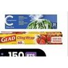 Glad Cling Wrap or Compliments Freezer Bags With Twist Ties Medium or Large  - $3.49