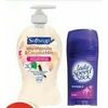 Softsoap Liquid Hand Soap, Secret Invisible or Lady Speed Stick Antiperspirant/Deodorant - $3.49