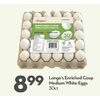 Longo's Enriched Coop Medium White Eggs - $8.99