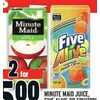 Minute Maid Juice, Five Alive or Fruitopia Drinks - 2/$5.00